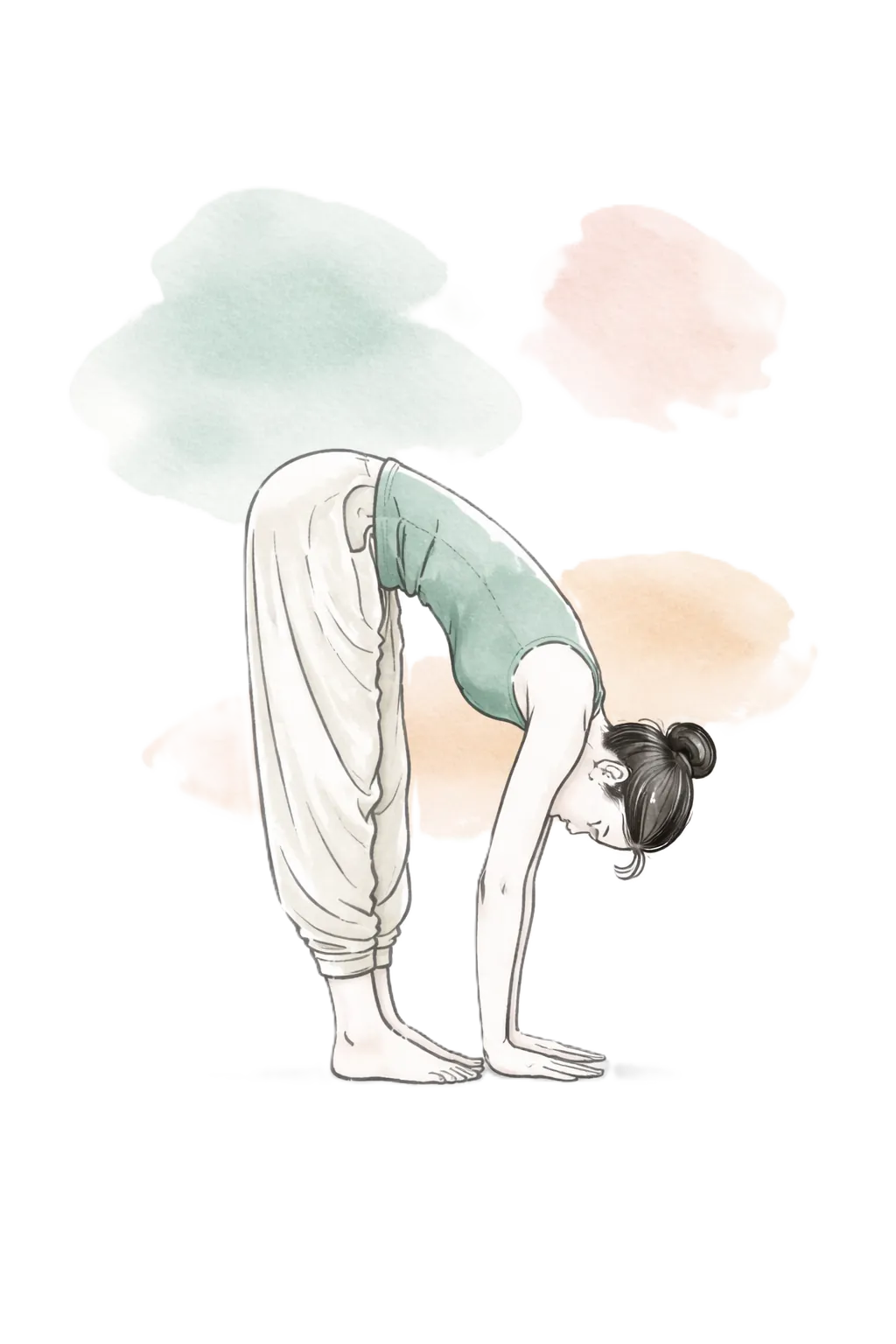 Step 3 of 12 — Padahasta Asana: hand to foot forward fold
